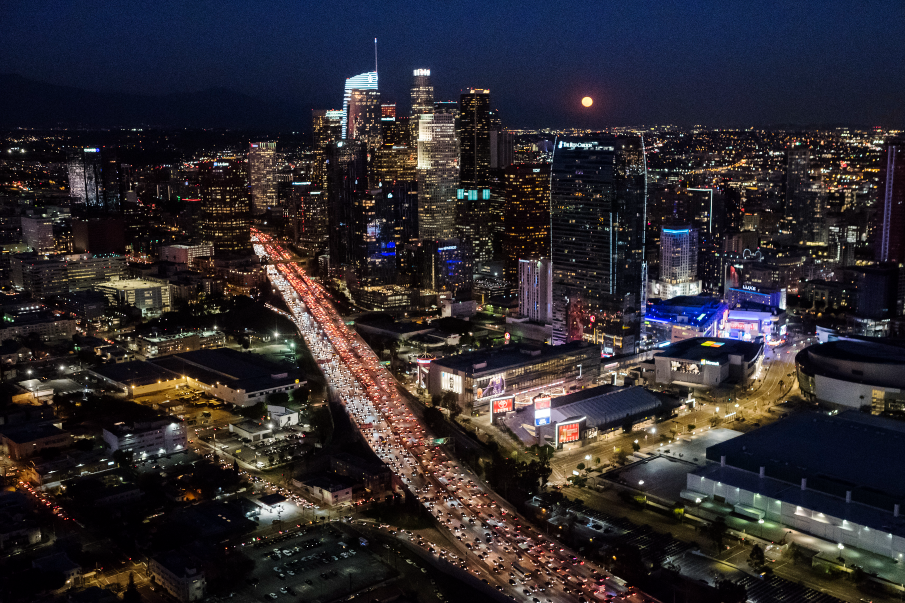 night time LA helicopter tour