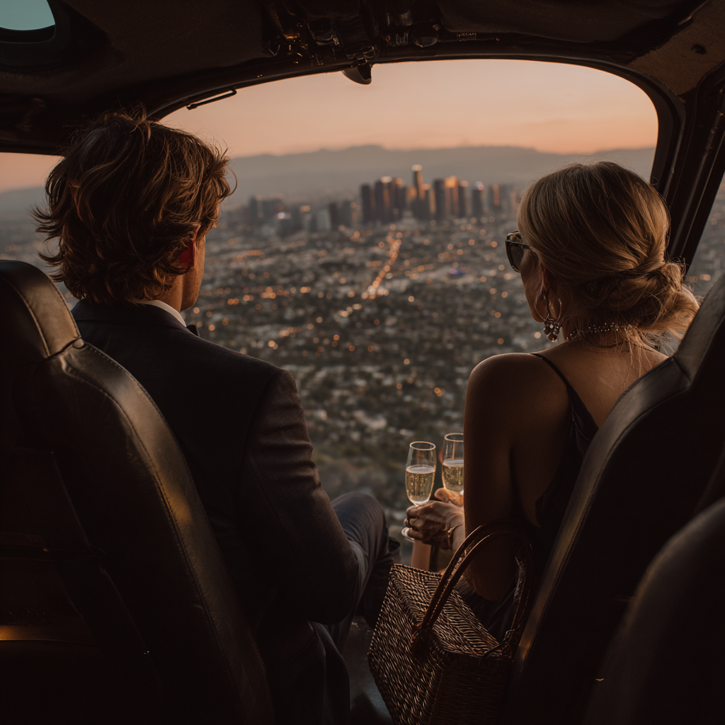 la helicopter tour date night
